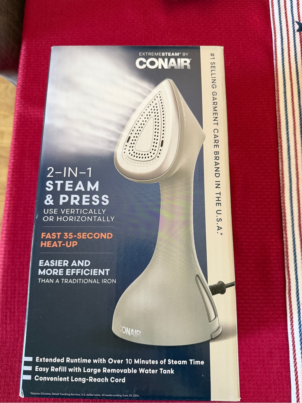 New Extreme Steam Conair 2-in-1 Steam & Press Garment Iron Clothing